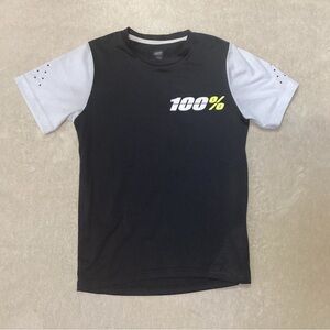 100% Kids Black and White Short Sleeve Jersey